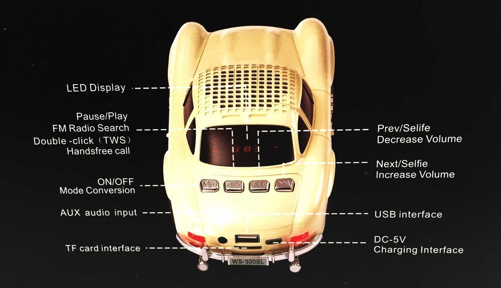 Mercedes WS-300Sl radio leitor USB NOVO - Testado