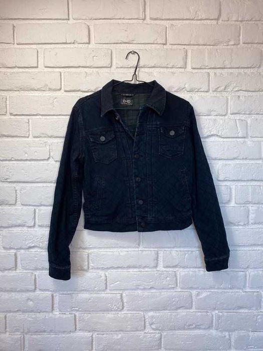 Ciemnogranatowa czarna kurtka jeansowa dżinsowa rozmiar XS krótka