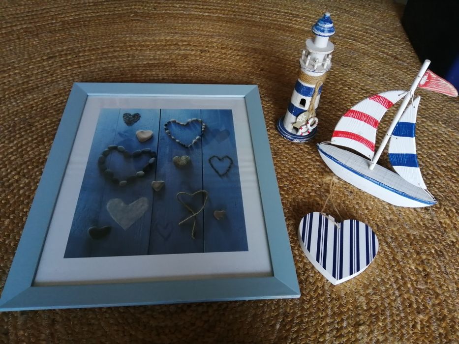 Objetos decorativos tema mar