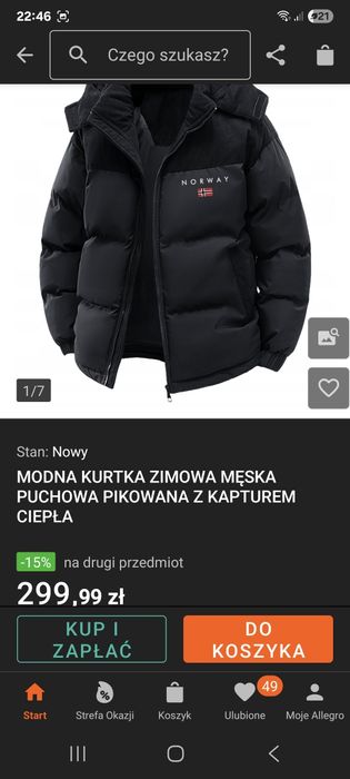 Kurtka zimowa męska Norway  M/L