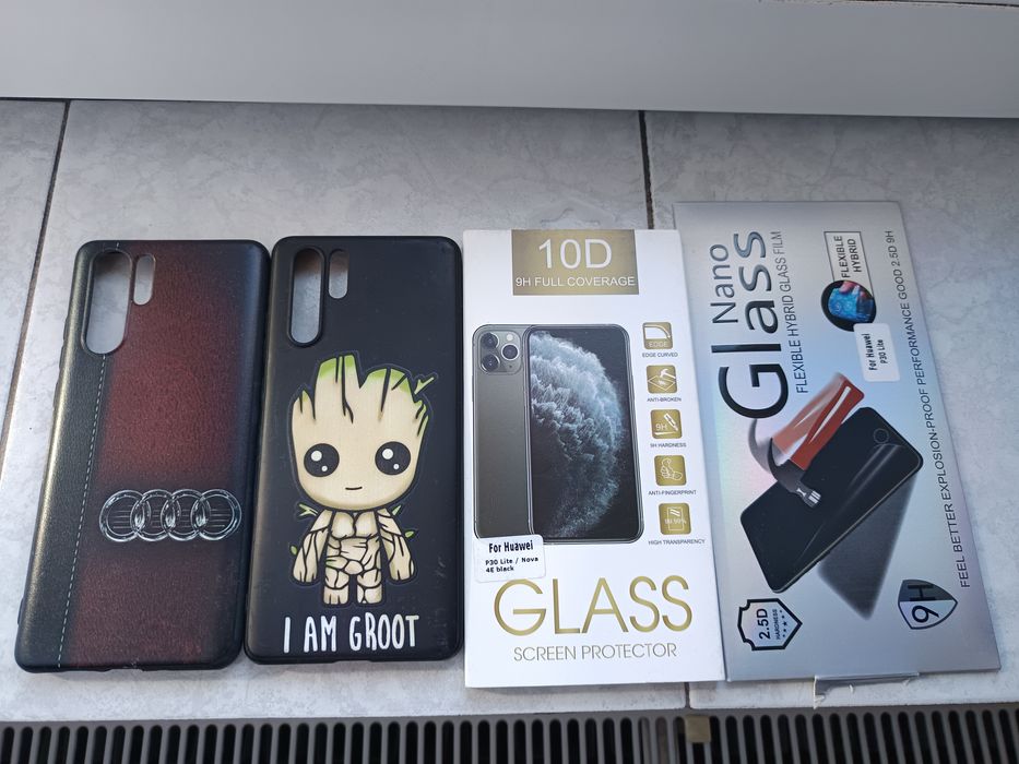 Case i szkło hartowane Huawei P30 Lite