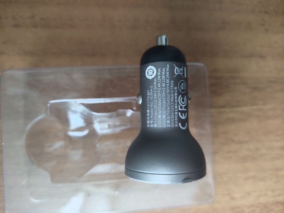 Автомобільна зарядка  Baseus USB 4.8A 24w+ вольтметр