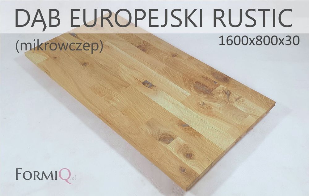 Blat do biurka drewno dąb europejski rustic 1600x800x30