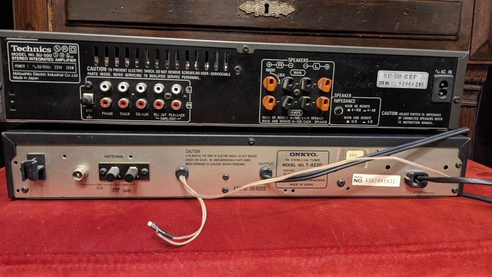 Wzmacniacz Technics SU-500 i tuner Onkyo 4220