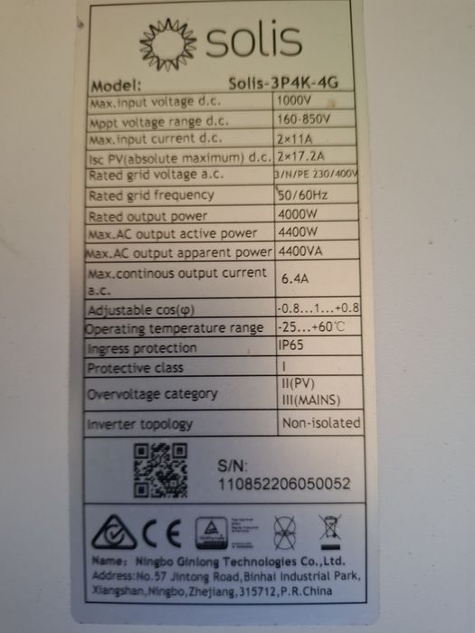 Falownik trójfazowy SOLIS 4kw