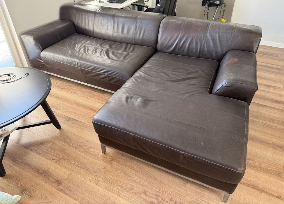 Narożnik ze skóry 165x256 cm