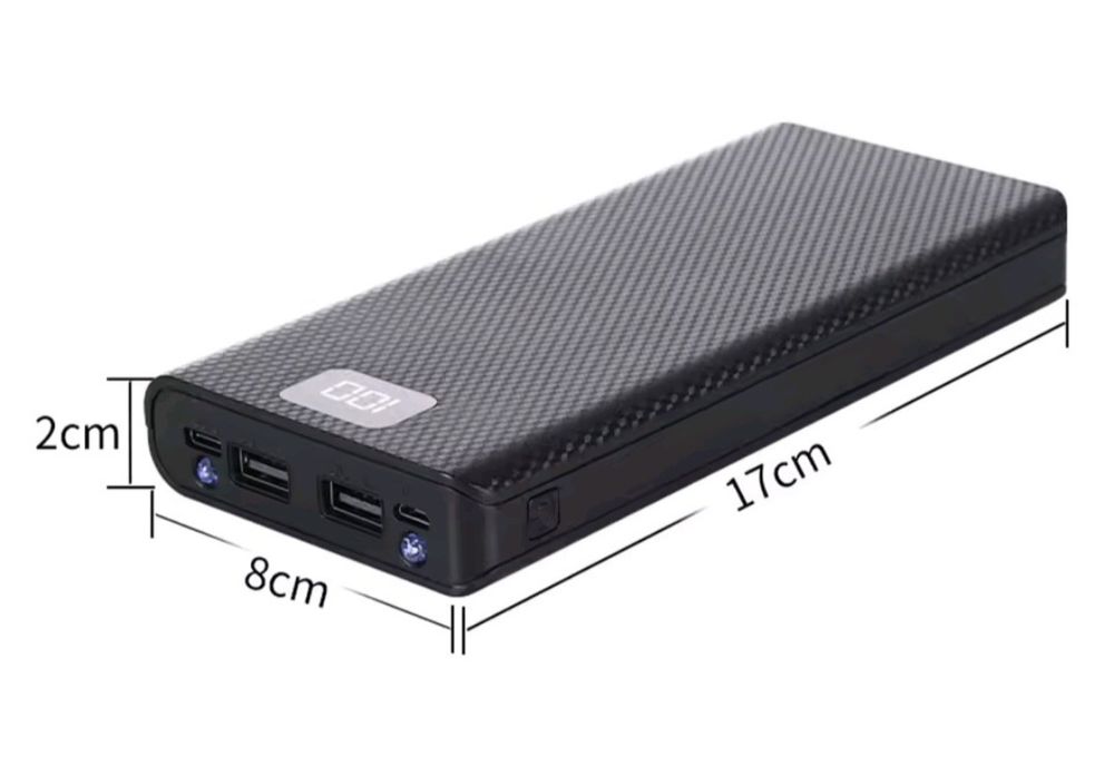 Корпус повербанку під 8 акумуляторів 18650 з дисплеєм