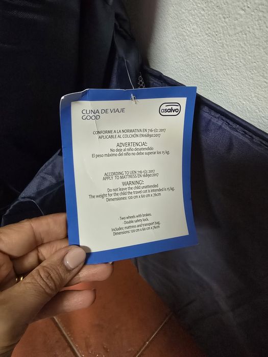 Cama de viagem, marca a salvo