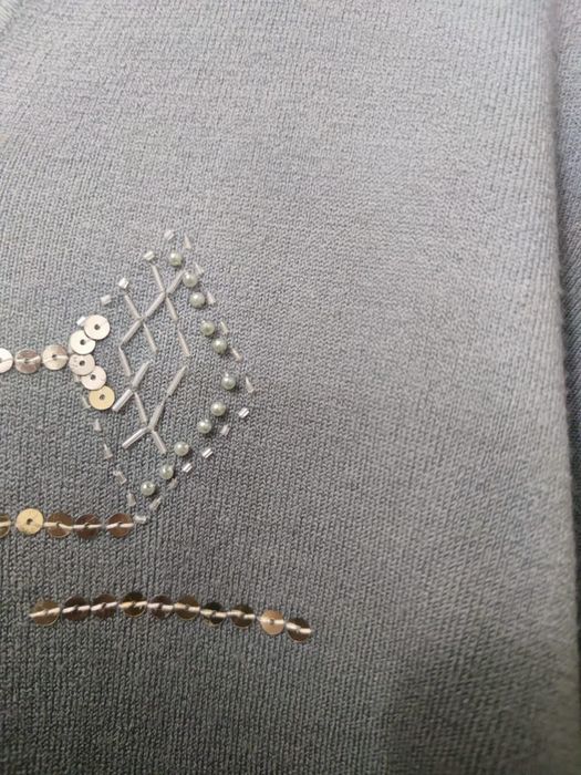 bluzka koszulka damska t-shirt sweter sweterek bluza siwa czarna XL XX