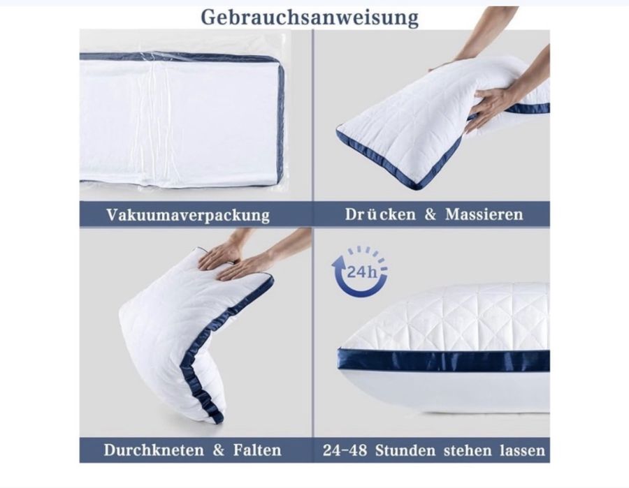 Slybear 2 poduszki hipoalergiczne,rehabilitacyjne 40x 80cm