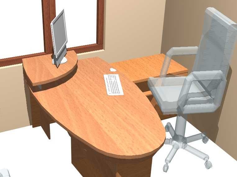 Стол в кабинет директора с приставной тумбой 1,8 х 1м