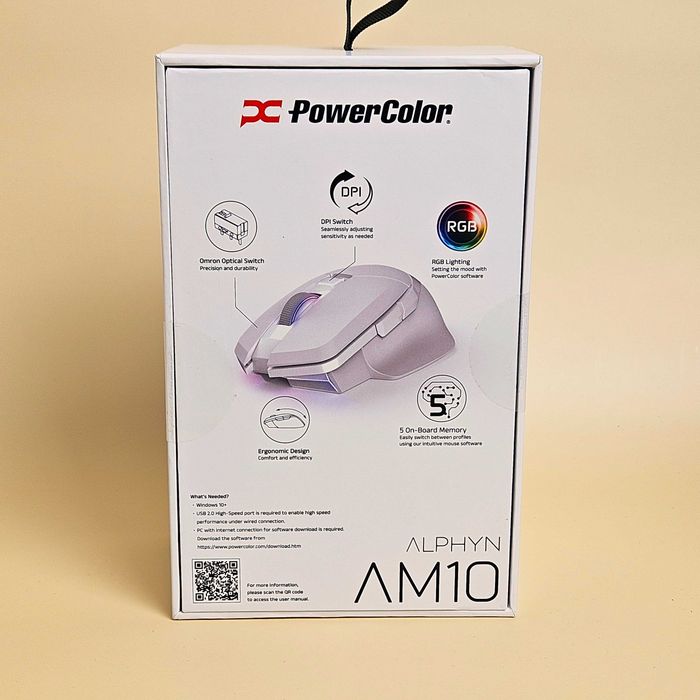 Бездротова миша PowerColor Alphyn AM10 Wireless Black | White 8000 Гц