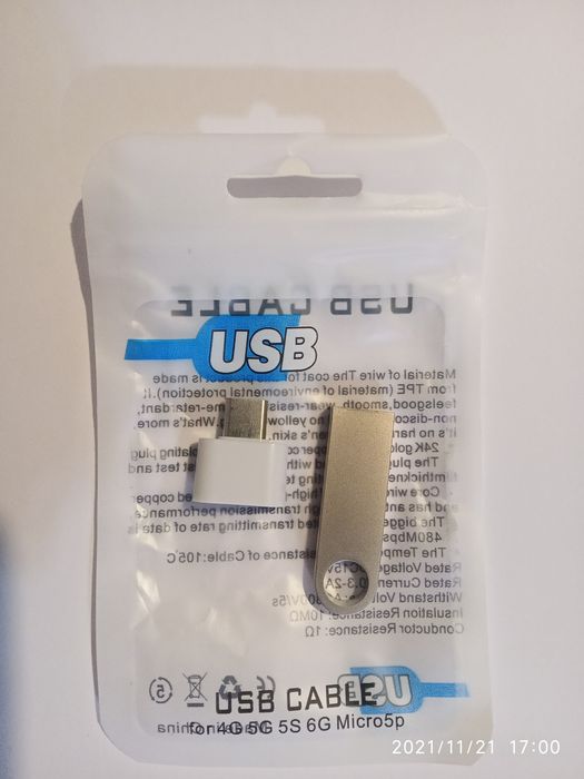 Флешка USB+ type С . Высокоскоростной флэш-накопитель,  64 ГБ,