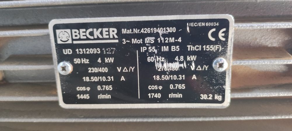 BECKER KVT 3.140 pompa próżniowa bezolejowa sucha