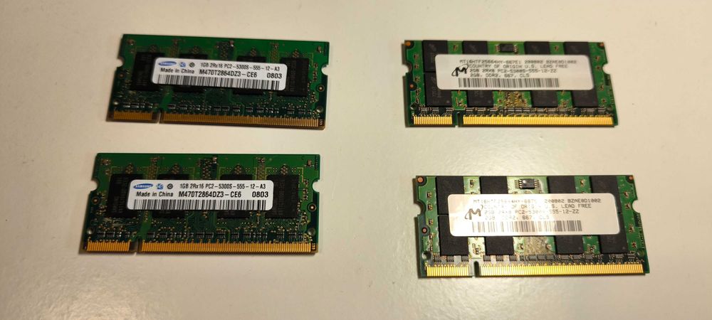 Ram PC portátil 1GB e 2GB