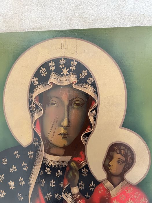 Obraz religijny na desce - Matka Boska Częstochowska
