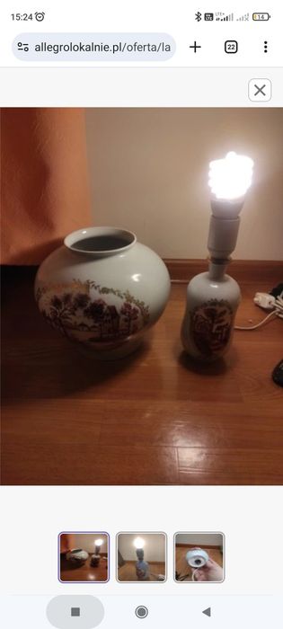 Lampka i wazon niemiecki