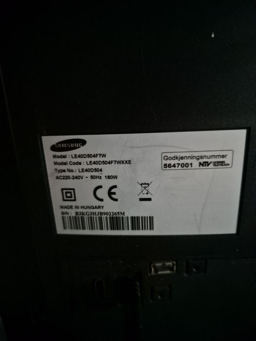 TV SAMSUNG 40' model LE 40D504F7W