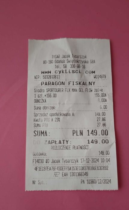 Siodło siodełko SPORTOURER FLX MAN gel flow żel