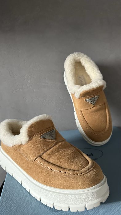 Buty inspiro Prada Shearling-Lined Suede