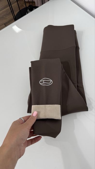 Теплі лосіни на зиму | Чорні / Коричневі | Висока посадка  | S–2XL |