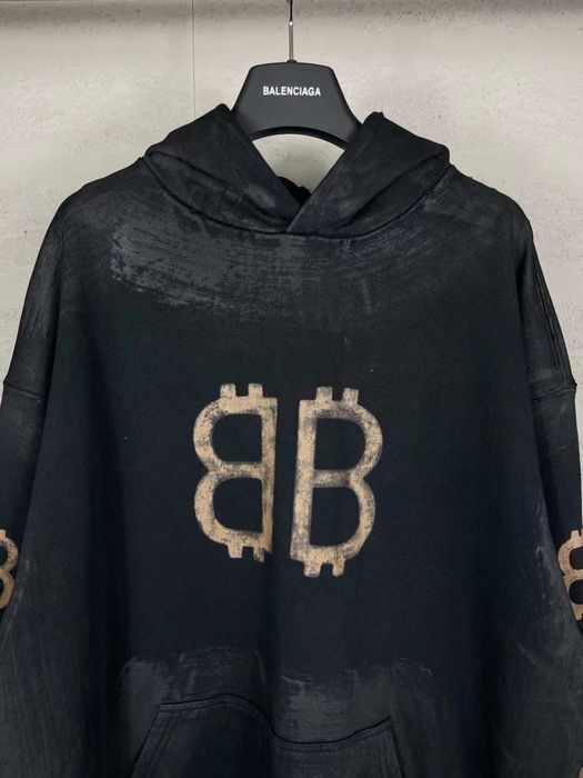 BALENCIAGA Crypto bitcoin худи мужское балахон женское оверсайз