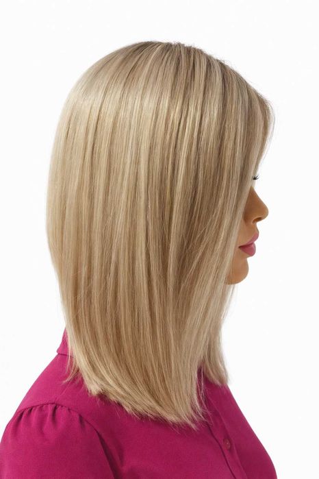 Peruka naturalna bez grzywki long bob pastelblonde -small -Nessaja salon peruk Kraków