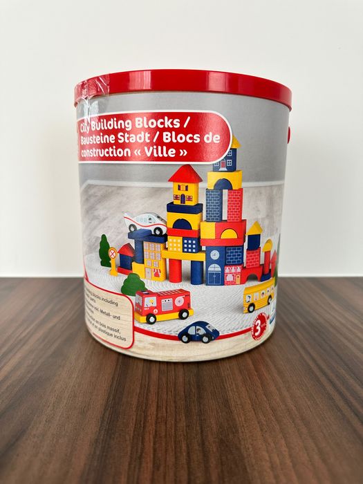 PLAYTIVE klocki drewniane 50 elementów miasto