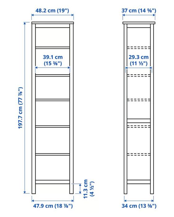 Regał Ikea Hemnes biały drewno półki