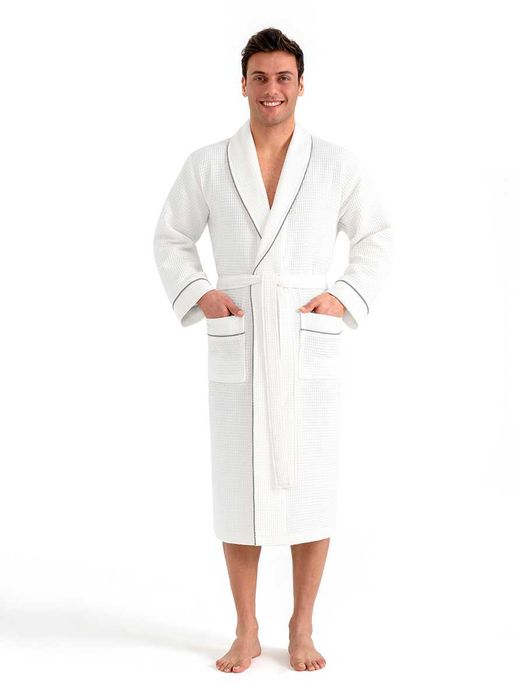 SZLAFROK BAWEŁNIANY ALERON  biały xxl 100% bawełna