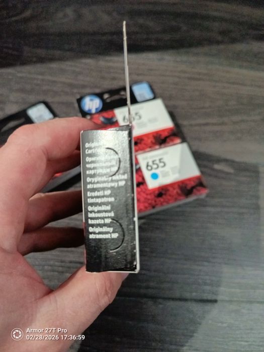 Tusze HP 655 orginał
