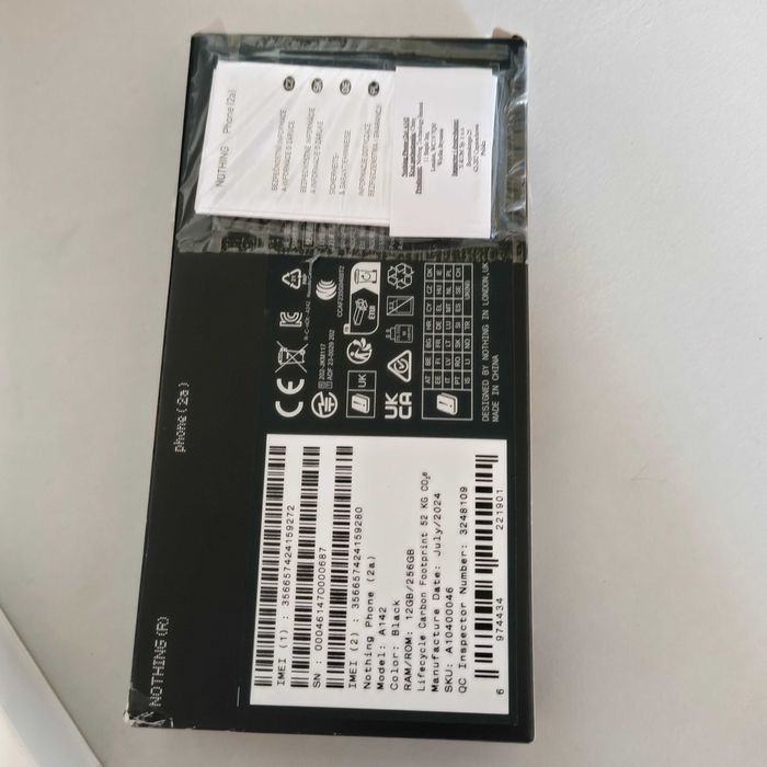 Smartfon Nothing Phone 2a 12/256GB Czarny. Stand BDB.