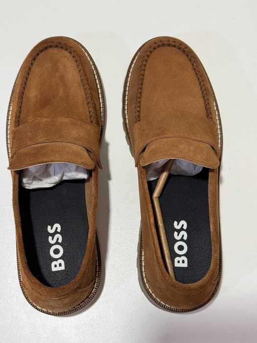 Туфлі чоловічі мокасини Boss Slipper Tirian Sd 50517143 Braun, 41р