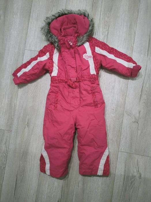 Różowy kombinezon zimowy dziewczęcy r. 80-86