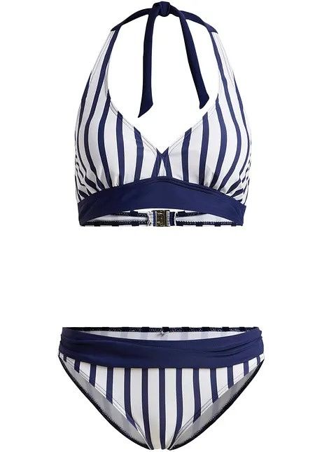 B.P.C bikini w paski biało-granatowe ^44