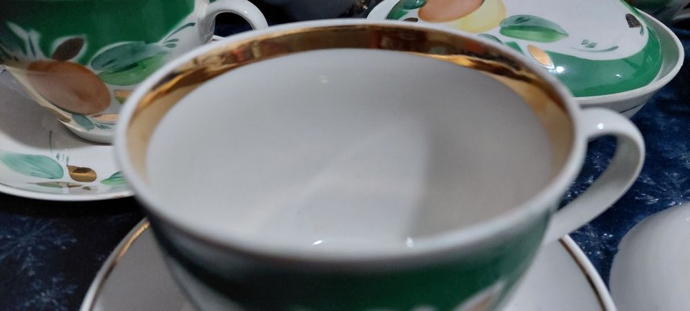 Сервиз чайный фарфоровый фарфор Полонное ссср роспись позолота