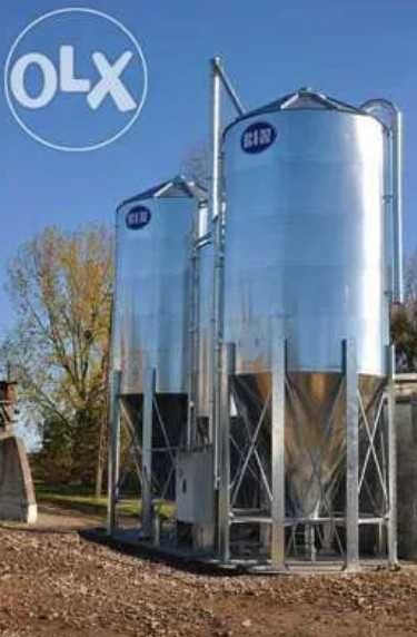 Zbiornik Silos NA PASZE 14300 LITRÓW Ocynk BIN na 9 ton paszy