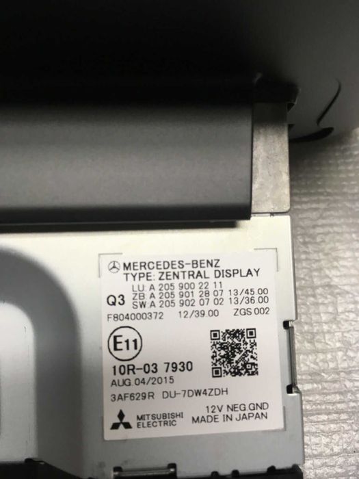 Monitor Original Mercedes C  W205  e S205