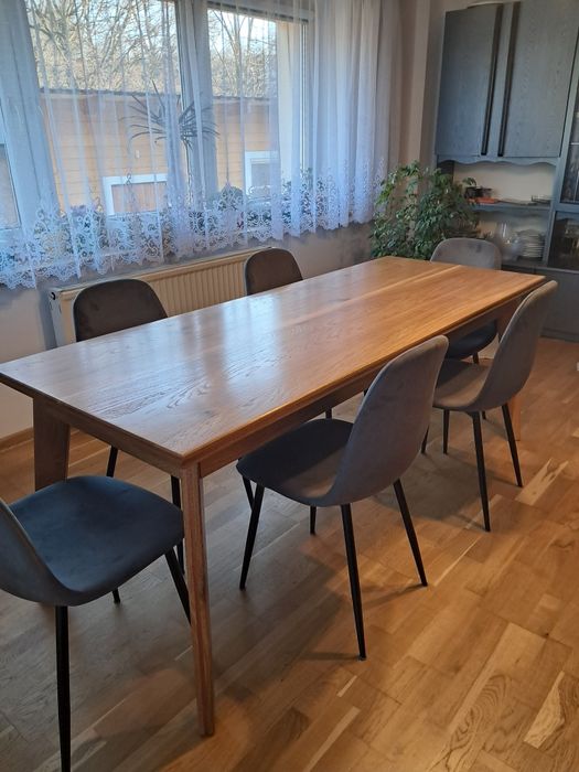 Stół dębowy lakierowany 200x79