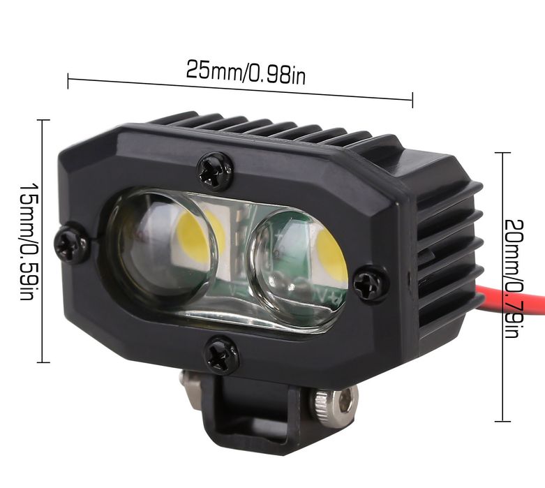 2 reflektory LED SMD 25x15mm do modelu rc TRX SCX AMEWI FMS TAMIYA HPI