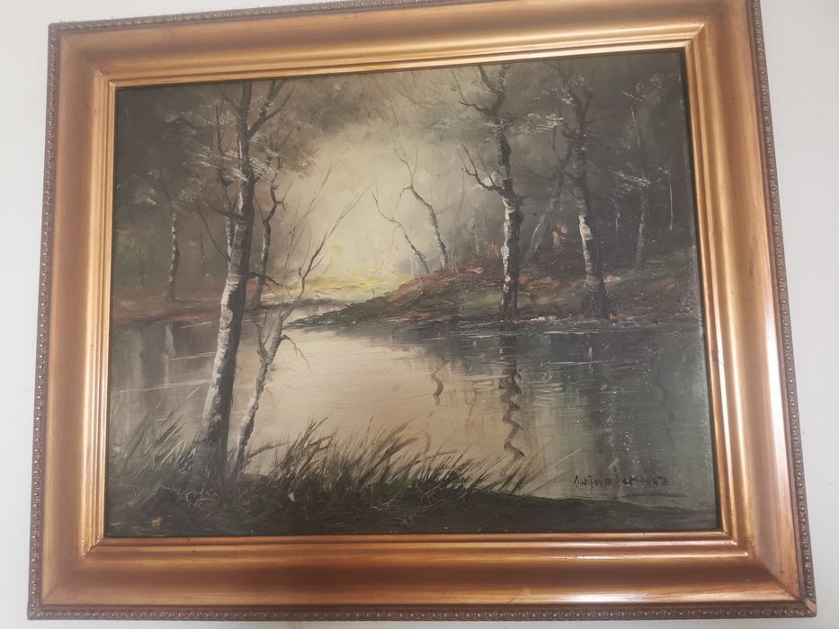 Pinturas a óleo com moldura