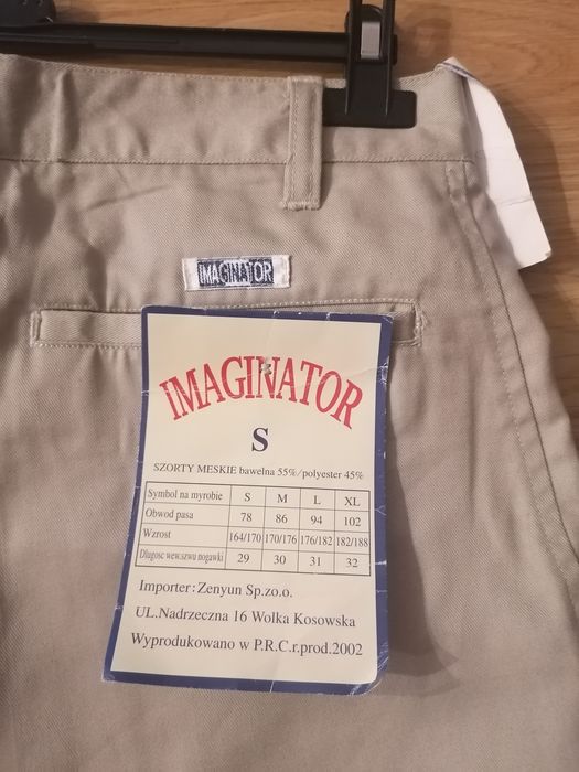 Spodnie spodenki krótkie męskie beżowe 31-32 (S) długość 59 cm Nowe