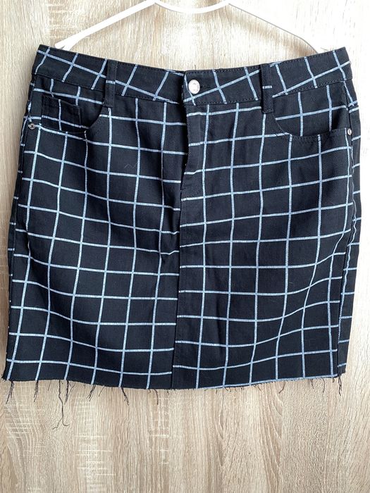 котонова спідниця в клітинку