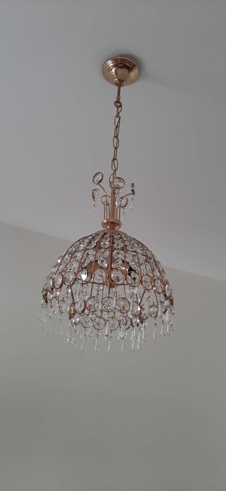 Gold-plated chandelier with Swarovski crystals