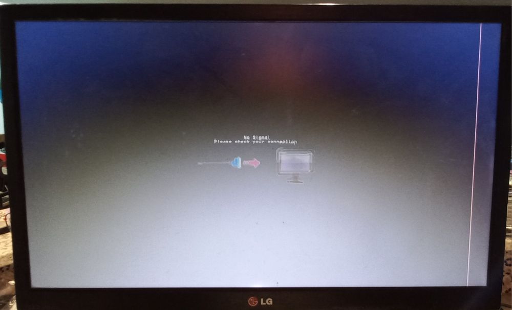 Monitor/lcd para computador com pequena falha vertical à direita