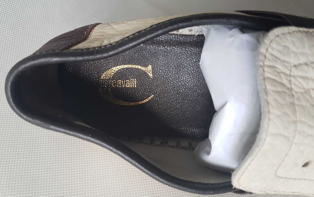 Just Cavalli skórzane ażurowe buty męskie 45 bdb+ Oryginał!