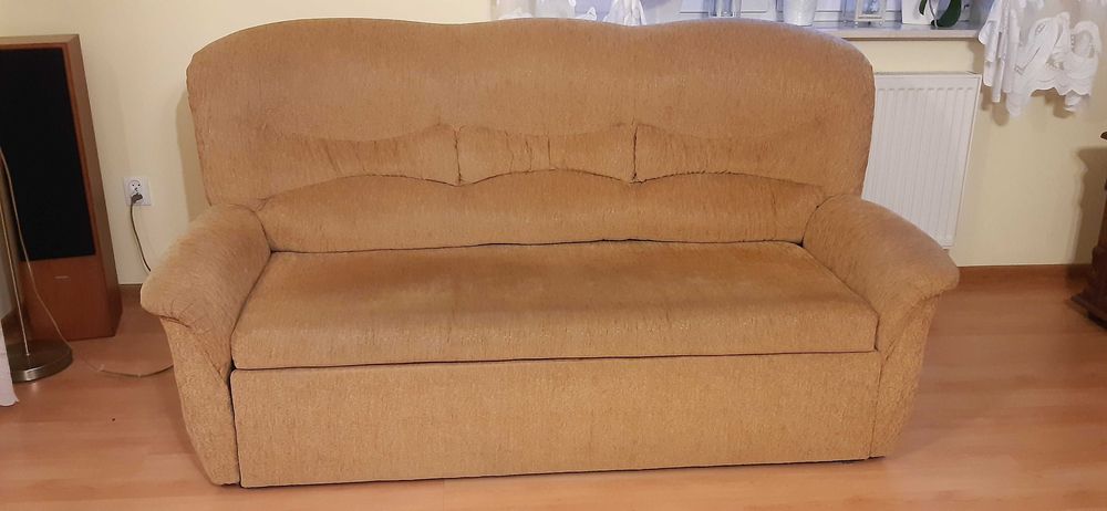 Sofa rozkładana 3 osobowa + dwa fotele