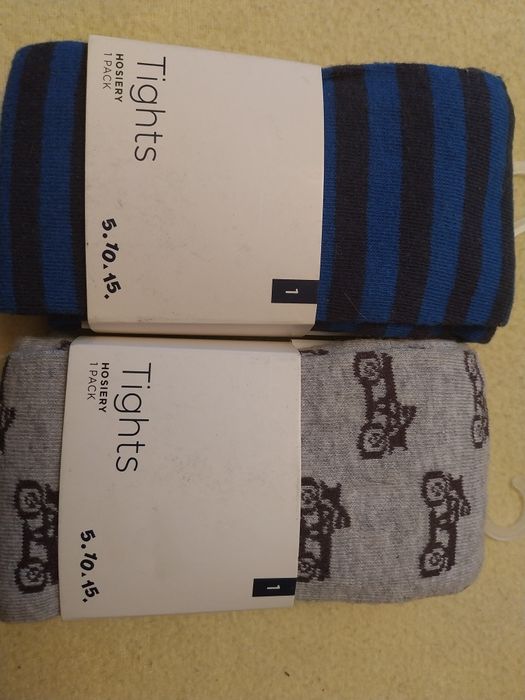 Nowe 2 pary rajstop chłopięcych 122/128