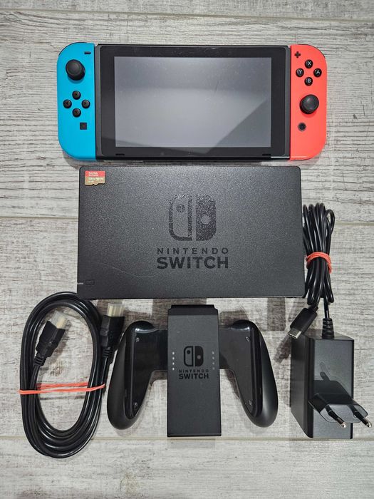 Nintendo Switch V2 Neon + karta 128 GB
