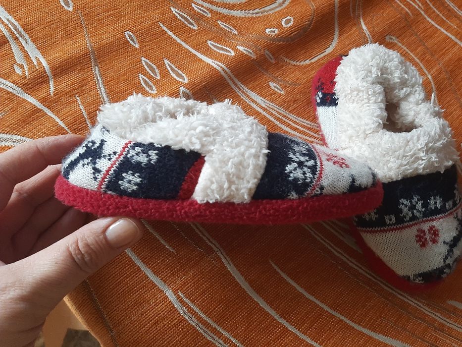 Kapcie świąteczne chłopięce